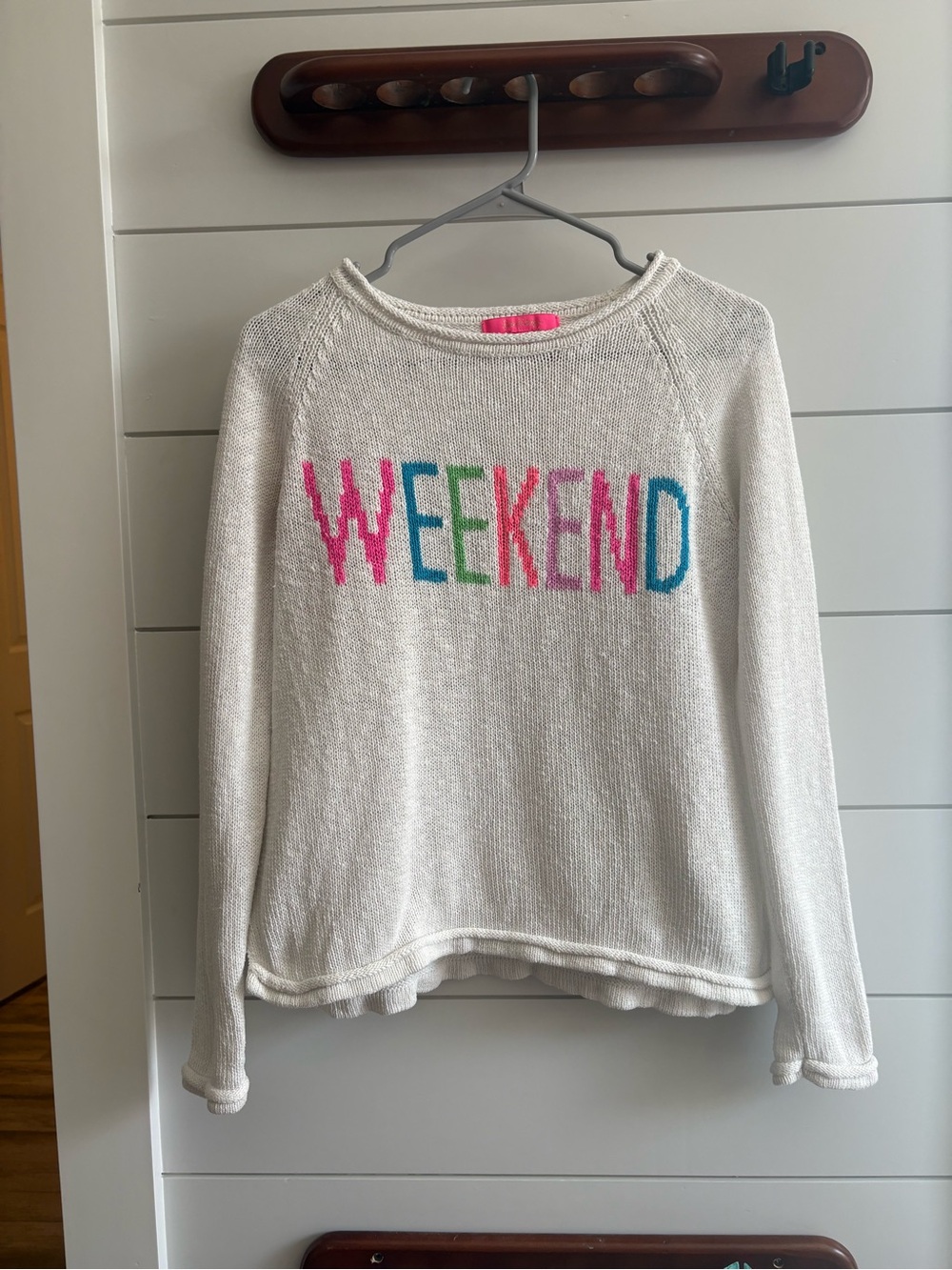 LILY PULITZER Weekend Graphic Cream Knit Sweater